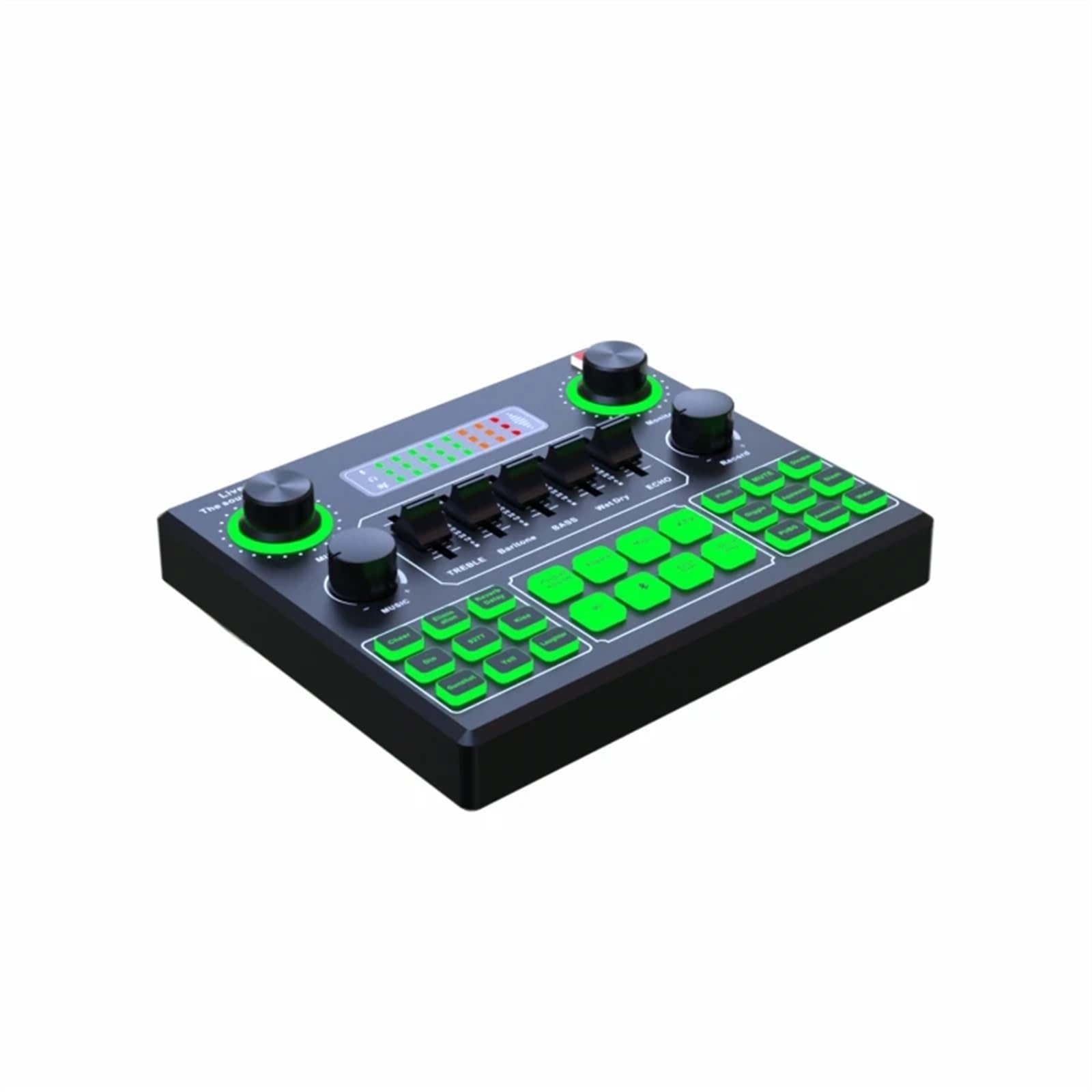 Mixer Audio, V9SJ Mixer Audio Scheda Microfono Portatile Suono Nel Commutatore Giochi Vocali Registrazione Trasmissione Per Karaoke per streaming live