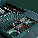 GYJOYERO Women Jewelry Box Lockable 3 Layers Large Jewelry Organizer Storage Case for Earrings Necklaces Rings Bracelets,Green Display Jewel Holder (Green)