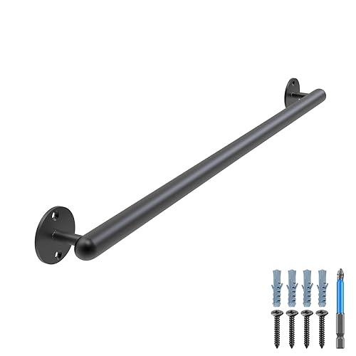 Dolibest 35 Inch Wall Mount Metal Handrail, Staircase Step Handrail,