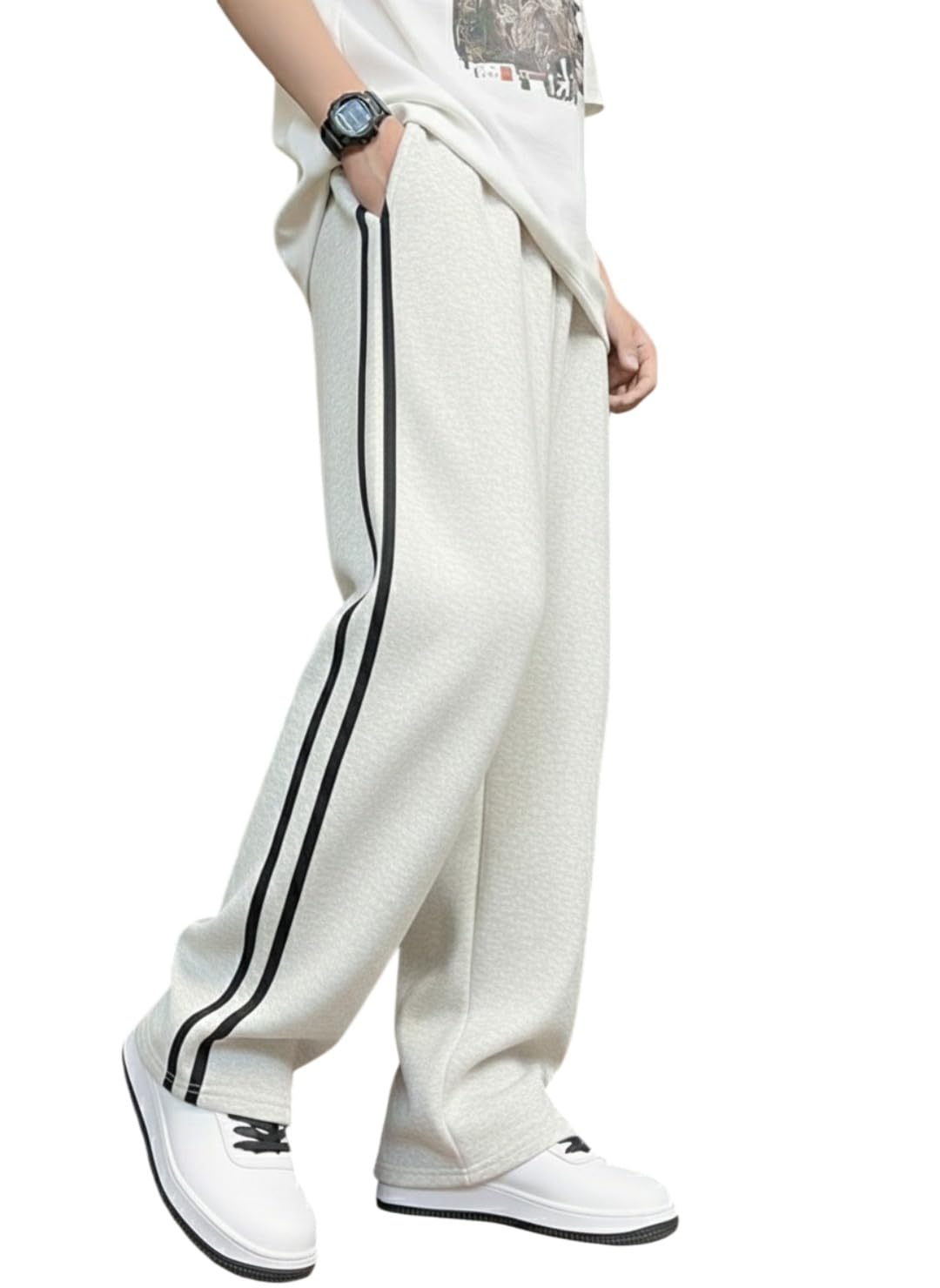 Track Pant for Men || Baggy Fit || Track Pants || Full Elastic Jogger Track Pant || 100% Cotton-picture-13