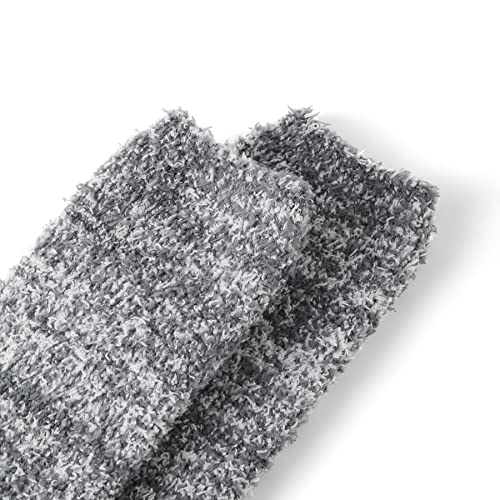 Image of Breslatte Ultra Thick Calf Fuzzy Slipper Socks for Women Non Slip Winter Warm Socks Womens Gifts