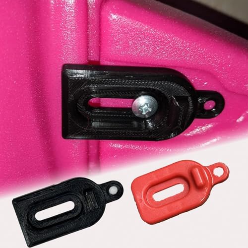 Door Latch Lock Upgraded Version Fits All for Little Tikes Cozy Coupe Cars & Trucks ， Better Lock，Secure Lock to Prevent Door from Opening (red+Black)