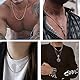 OSTAN Herren Damen Edelstahl Silber Box Kette Briolette Kette Venetian Link Kette Link Collier Halskette Breite 1.5 mm Länge 55 cm
