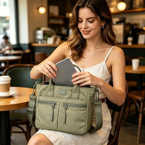 Image of Lee Small Crossbody Bag for Women Nylon Tote Bag with Multiple Pockets