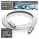 CSL - 3m Antennenkabel 8k 4k HDTV 135dB 75 Ohm - Premium Koaxialkabel - FullHD 4k UHD - Koax Stecker > Koax Kupplung - DVB-T und DVB-T2 DVB-C DVB-S DVB-S2 DAB DAB - Abschirmmaß 135dB