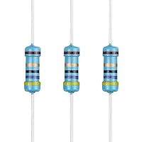 Vista 69 de 100 resistencias de 100 ohmios 1/2 W (0.5 vatios) ±1% tolerancia de película metálica, múltiples valores de resistencia opcional