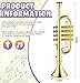 Lewtemi Gold Trumpet Musical Instruments Toy for Kid Toddler Fake Plastic Preschool Music Toy Gift Non-Professional Wind Instrument Early Educational Teaching Songs Gifts for Toddlers Children