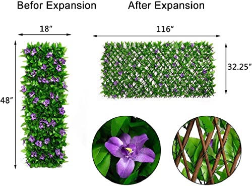 DOEWORKS-Expandable-Fence-Privacy-Screen-for-Balcony-Patio-Outdoor-2PCS-Faux-Ivy-Fencing-Panel-for-Backdrop-Garden-Backyard-Home-Decorations DOEWORKS Expandable Fence Privacy Screen for Balcony Patio Outdoor 2PCS Faux Ivy Fencing Panel for Backdrop Garden Backyard Home Decorations