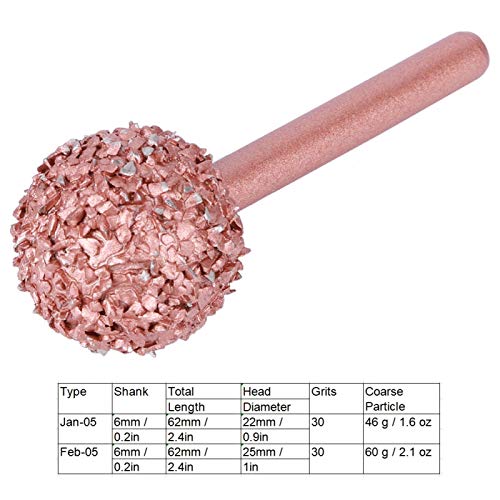 Image of Tire Buffing Wheels 30 Grits Abrasive for Tire Repair Tungsten Steel Bowl Type Buffing Wheel Grinding Head Professional Vehicle Repair Tool (8005‑02 6x25 mm)