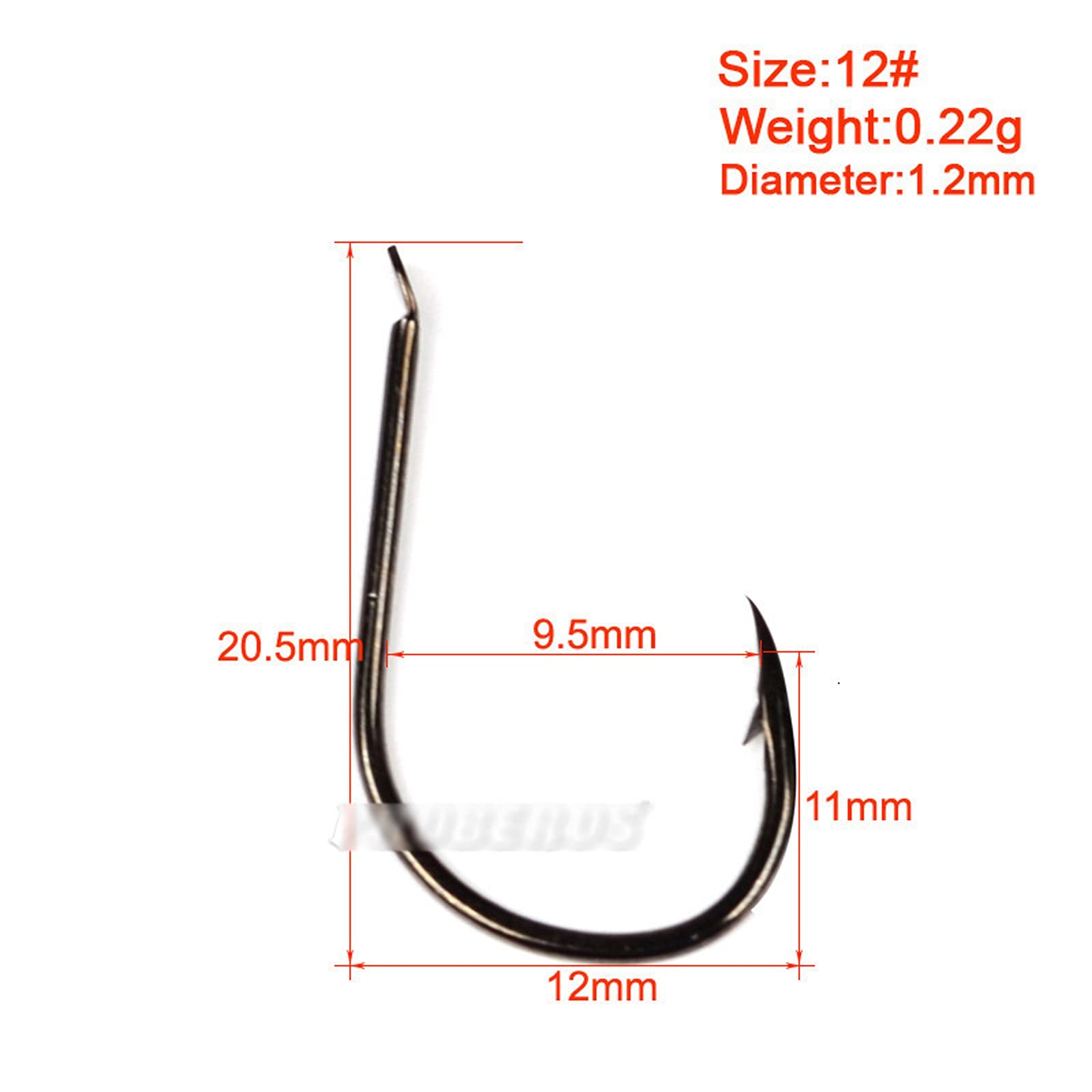 100 Hameçons Pêche Simple Acier Haute Teneur En Carbone - Gabarit 1# à 3/0# - Eau Douce Et Mer
