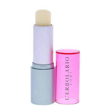 LErbolario Rose Lip Balm Treatment Lip Moisturizer with Provence, Damask and Musk Rose Softens and Smooths with Delicate Floral Scent - 0.18 oz