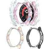 MOOISVS Custodia protettiva per Galaxy Watch 5 Pro da 45 mm, compatibile con Samsung Galaxy Watch 5 (oro rosa/rosa/nero), confezione da 3, 45 mm