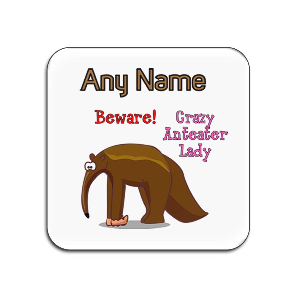 Dessous-de-verre blanc Crazy Anteater Lady pour pauses café