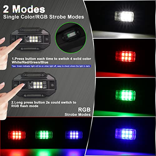 Luz de cúpula RGB blanca para UTV y ATV con interruptor universal 2