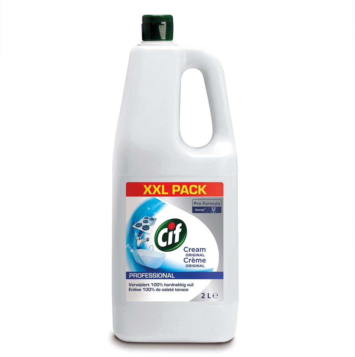 Cif - Crema abrasiva professionale, flacone da 2 litri x 6