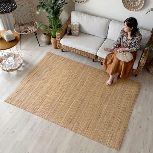 Amazon | 籐むしろ ラタンカーペット ラグ 約140×200cm 涼しい 夏