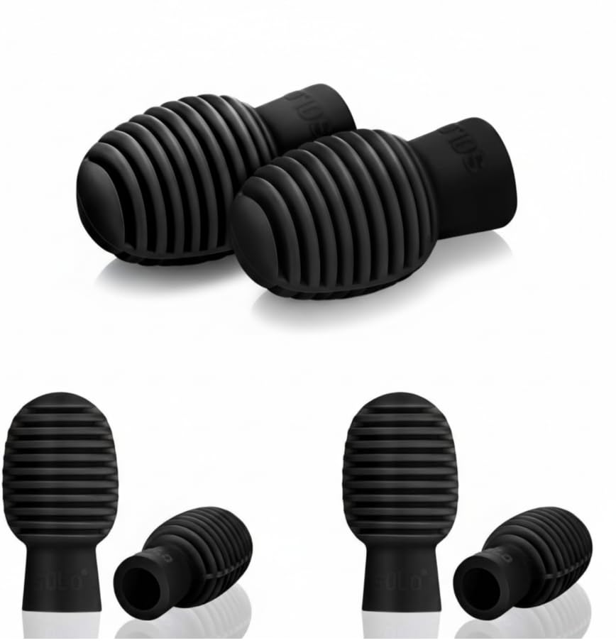 Frienda 4 Pieces Drum Mute Tips, Silicone Drumstick Dampeners for Quiet Practice, Drum Silencer Caps...
