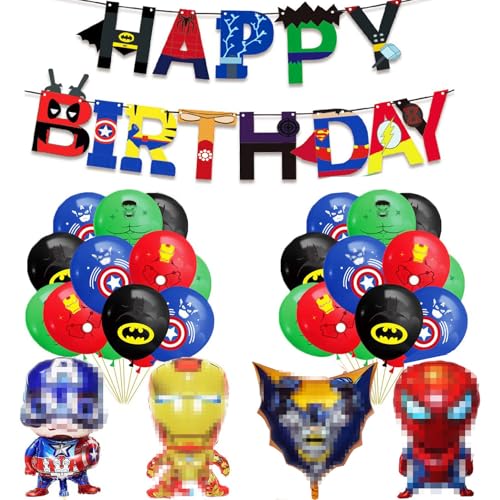 Birthday Party Decorations Happy Birthday Banner Foil Balloons for Themed Party Decor Supplies