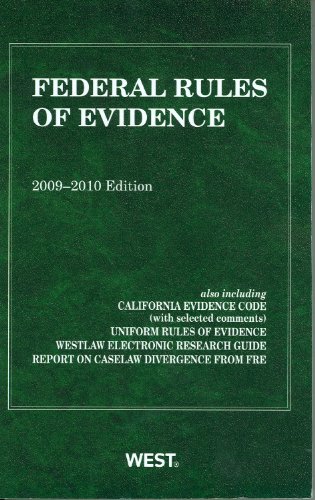 Federal Rules of Evidence, With Evidence Map, 2... 0314906967 Book Cover