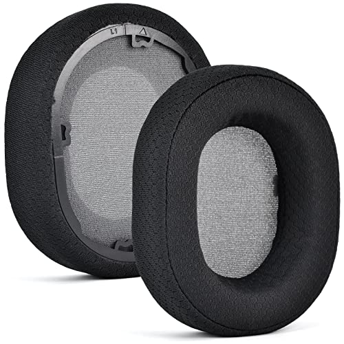 Almohadillas para auriculares Defean de tela negra con malla y espuma de memoria, reemplazo para Corsair HS65/HS55 miniatura 1