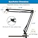 Webcam Stand - 14 Inch Suspension Scissor Durable Bracket with Aluminum Desk Clamp Mount - Built-in 1/4