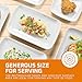 Bruntmor White Rectangular Platter Plates Set of 8 - Ceramic Serving Dishes - 8'' White Plates Serving Tray for Dessert Appetizer, Salad - Microwave Oven Safe - Perfect for Dinner and Party Buffet
