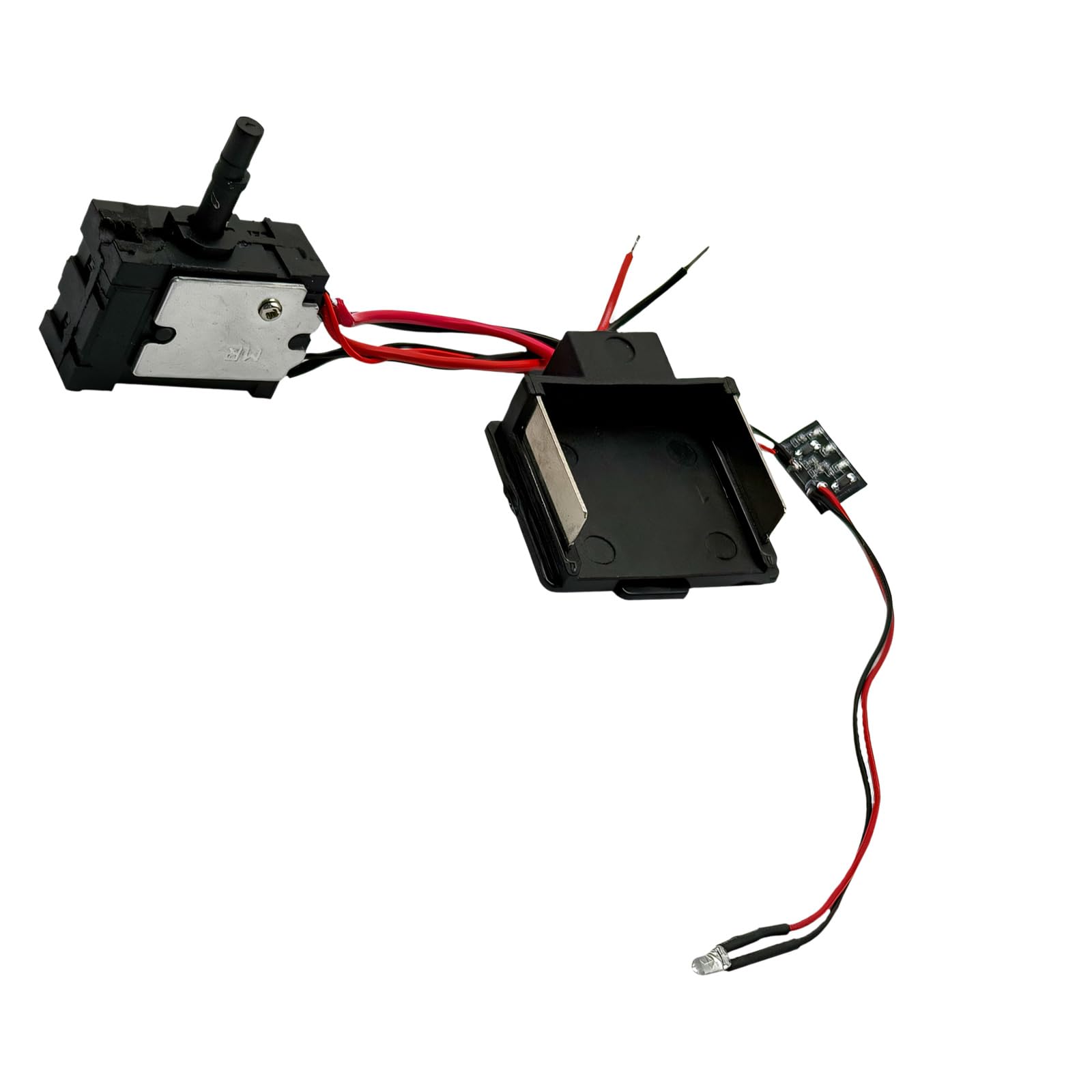 Wiring Harness Ratchet Wrench Control Assembly, 21V Service Module with LED Light Board and Layout Reference for Repair Shops and Spare Storage