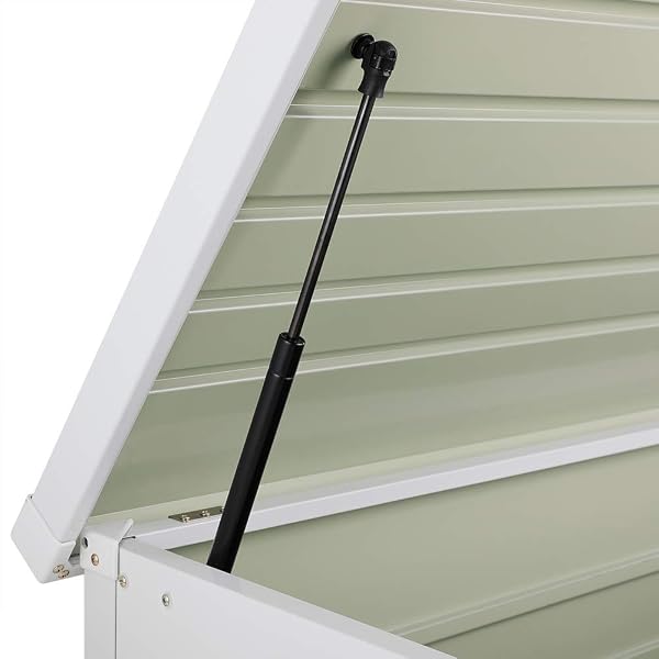 Gardebruk® Baule da Esterno con Coperchio 2 Chiavi 385L Cassapanca Contenitore Box Porta Attrezzi Bauli Giardino Contenitori Cuscini Box Utensili - 5