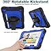 SEYMAC stock Case for Samsung Galaxy Tab Case with Screen Protector Pencil Holder [360 Rotating Hand Strap] &Stand, Drop-Proof Case for Samsung T290 8.0'', t290-Blue/Black