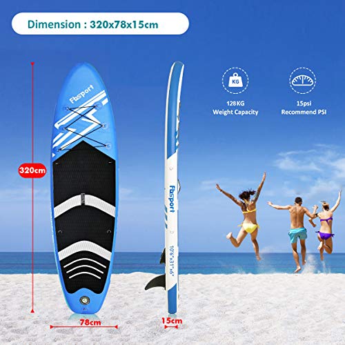 FBSPORT Aufblasbares SUP Board, Stand Up Paddle Board, Aufblasbare Boards für Stand-Up Paddling 15 CM Dick, Premium SUP… - Image 3