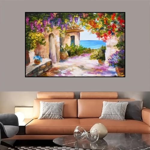 Peinture décoration intérieure paysage nordique cadre 80x120cm affiche rue