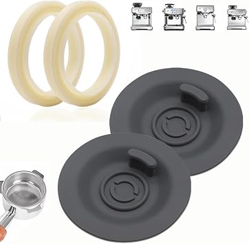 Dianrui 2PCS Silicone Steam Ring and Silicone Espresso Backflush Cleaning Disc 54mm for Breville Part BES870XL/ BES878BSS/ BES880/ BES840XL/ BES810BSS
