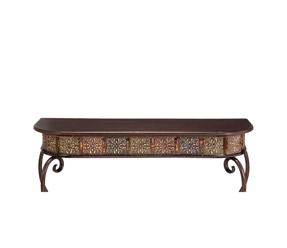 Amazon.com: Deco 79 Metal Floral Embossed 1 Shelf Console Table