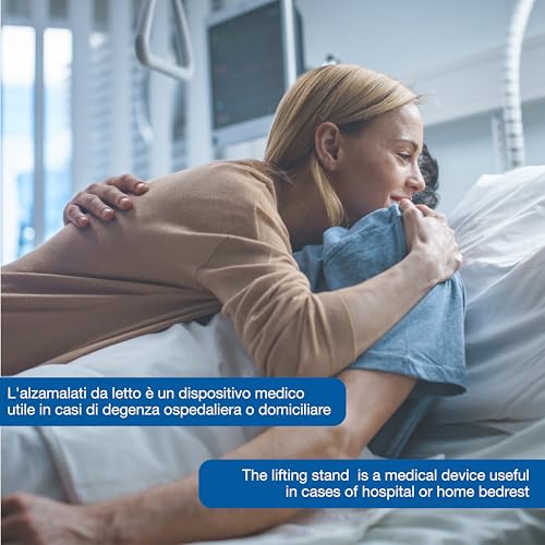 GIMA Vaimas - Bettgalgen, Rohrstuktur aus Stahl mit verstellbarem Gelenk und mit 3 Höhenverstellungen, 27645