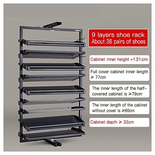Étagère à chaussures étroite rotative 360 pour gain de place placard - 3