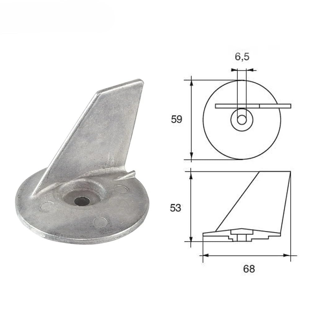 Anode 3C8-60217 pour moteur hors-bord TOHATSU 2/4 temps 25-50HP pour Mercury 853762