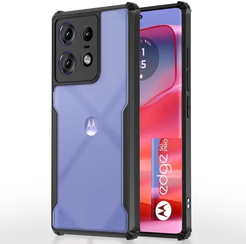 Image of AIBEX Crystal Clear Back Cover Case for Motorola Edge 60 5G / Motorola Edge 60 Fusion 5G| 360 Degree Protection | Shock Proof Design | Transparent Back