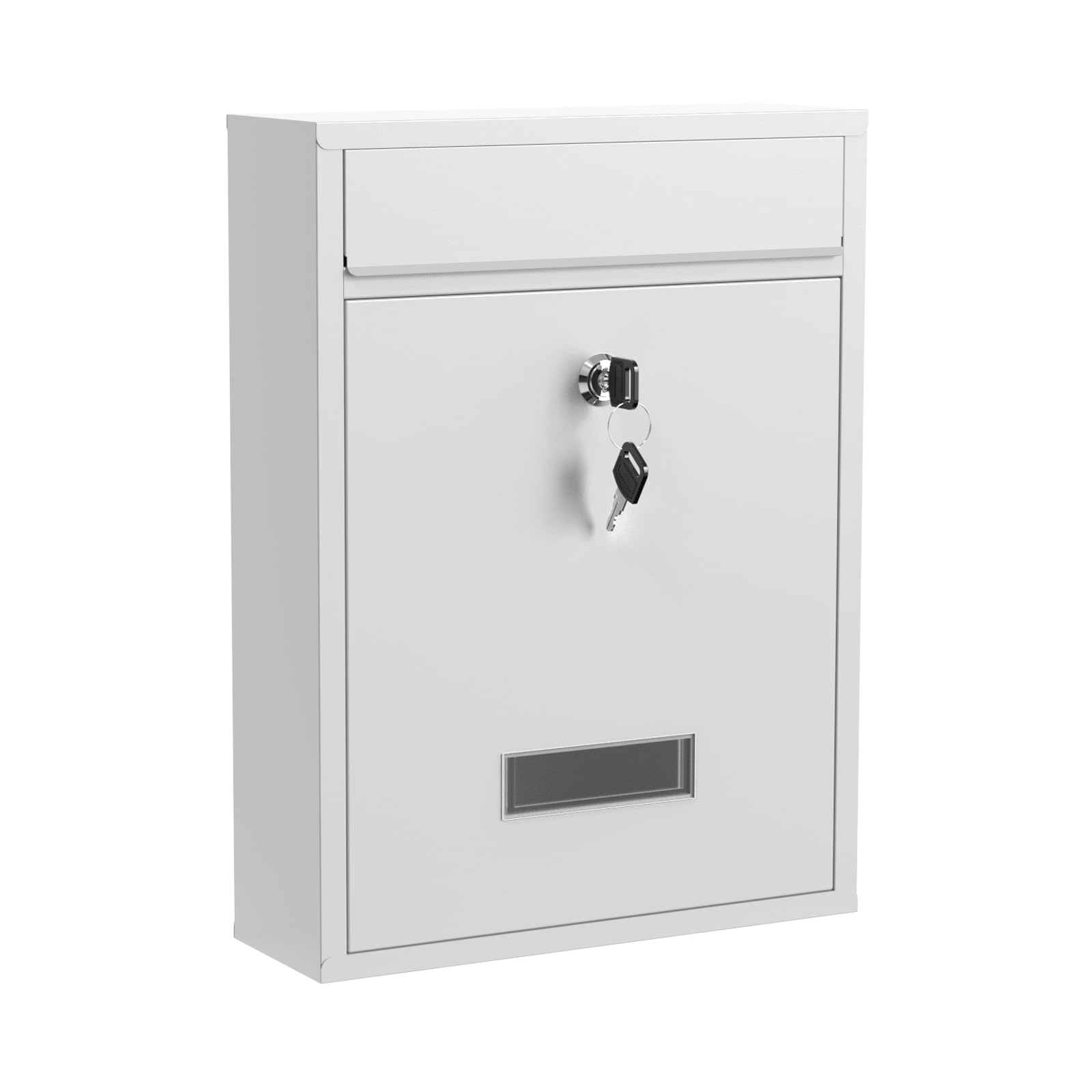 Wiltec White Design Mailbox V10 Letterbox Postbox Pillar Letter Mail Post Box