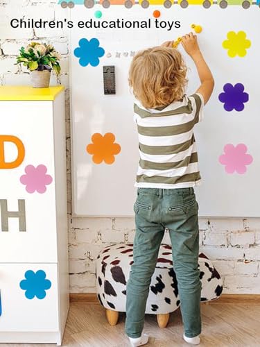 QIDIWIN 35 PCS Flower Shaped Foam Sheets for Crafts, Party Decorations, Wedding Invitations, Home Décor, Bulletin Board Cutouts Wall Cutouts Decoration 5 Colors Mix