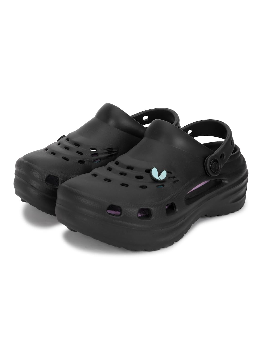 chupps Eden Black Purple Trendy & Stylish Sandals| Lightweight & Cushioned Footwear Clogs For Womens-picture-49