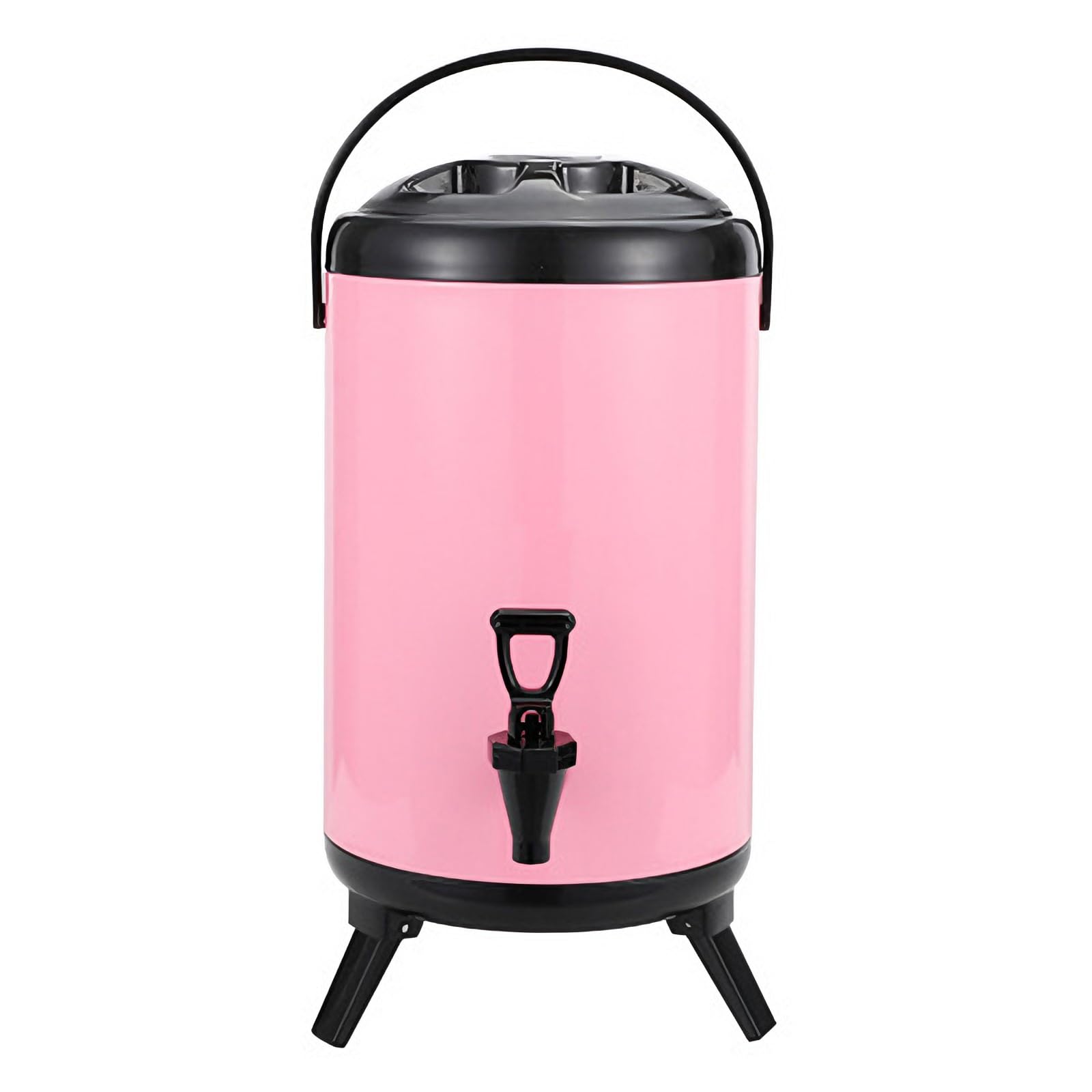 Dispensador de bebidas aislado, servidor de bebidas frías y calientes con espiga sin goteo, mango portátil, base de trípode para catering, fiestas, café, té