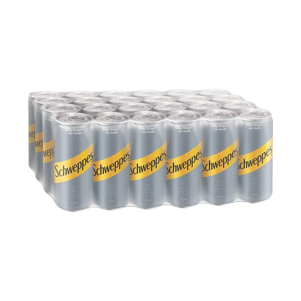 Schweppes Soda Water, Carbonated Soft Drink, Each 320ml X Pack of 24 Cans (From Vietnam) Get Flavourito Kunafa Chocolate 20g Absolutely Free From DECADENT FOODS-image-37