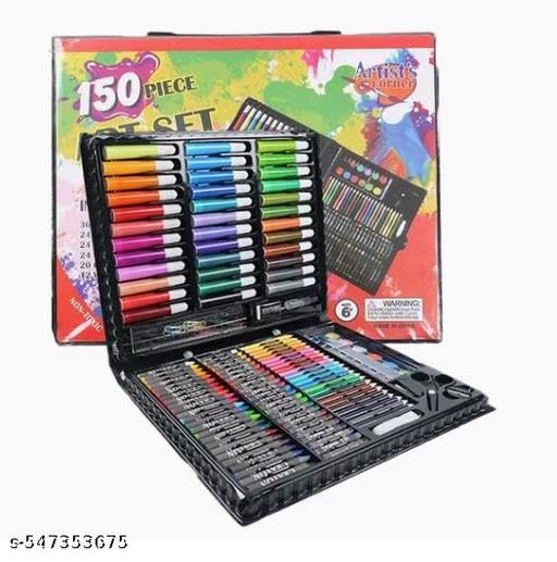 KENYS 150 Pcs Colorr Deluxe Art Drawing Set for Kids in Plastic Case Studio Art and Craftt Supplies Drawing and Painting Set Great Gift 1