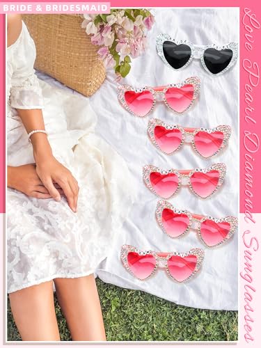 6 Pcs Bride Sunglasses Bachelorette Sunglasses Party Favors for Bridesmaids for Wedding Party Bride to Be Gifts3