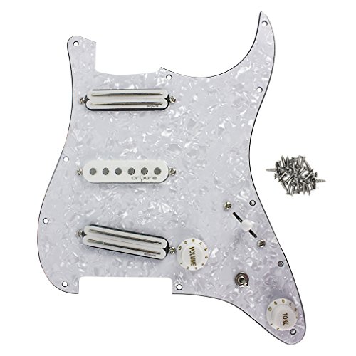 oripure SSS estilo de doble carril//De Doble Carril Single Coil Pickups cargado  golpeadores para 11 Agujero parte de guitarra eléctrica, 4ply Blanco Perla