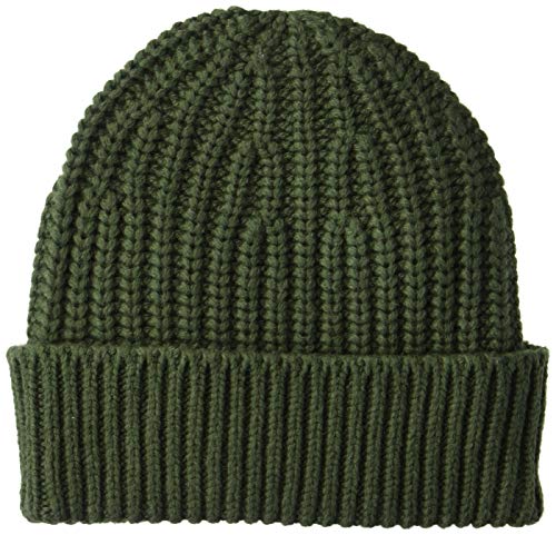 Goodthreads Men's Marled Beanie, Olive, one Size