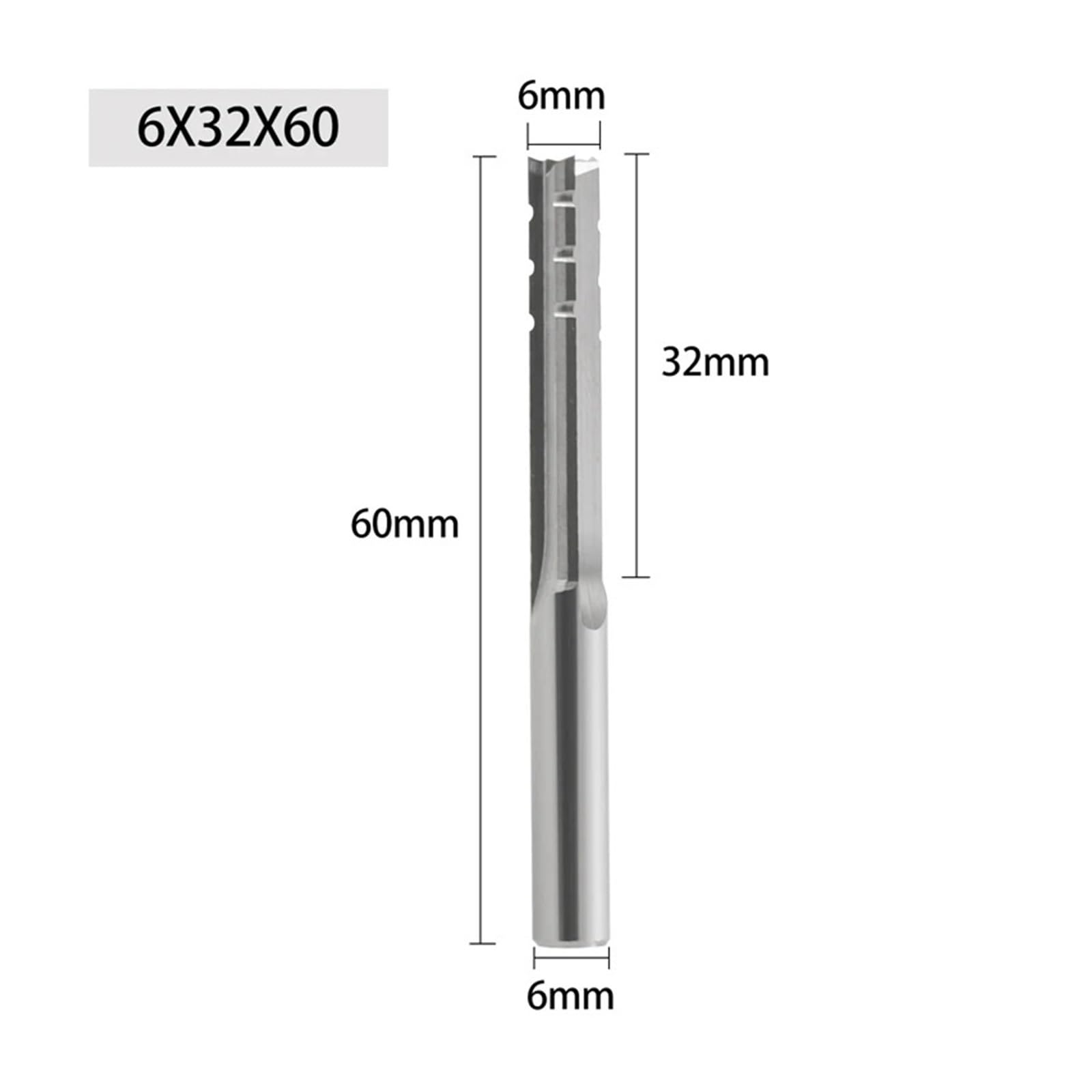 Fresa Recta De 3 Flautas, 4mm, 6mm, 8mm, Broca Paralela, Extremo Carburo, Enrutador Herramientas Carpintería, 1 Uds