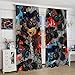 Monster Truck Curtains, Kids Boys Car Shabby Dots And Spray Paint Texture Ink Print for Room Window Decor, Rod Pocket Blackout Drapes for Nursery Baby Bedroom Playroom 2 Panel Set 20.5