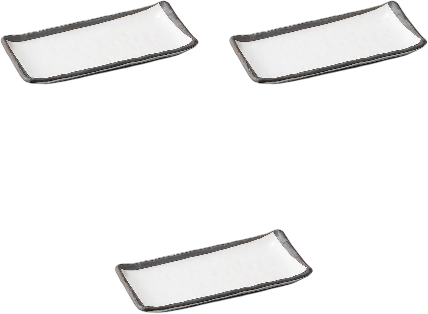 Setomonohonpo Set of 3 Momoyama 7.0 Serving Plate [8.7 x 4.0 x 1.0 inches (22 x 10.2 x 2.5 cm)] | Appetizer Plate Porcelain