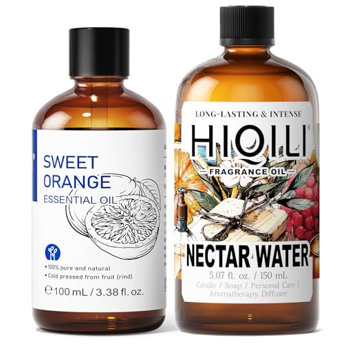 Aceite Esencial de Naranja HIQILI 100ML y Aceite Aromático 150ML